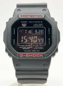 CASIO カシオ G‐SHOCK ジーショック GW-5000HR スクエア ラバーバンド デジタル 電波ソーラー 腕時計