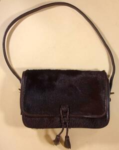 LOEWE,ショルダーバック,茶,中古