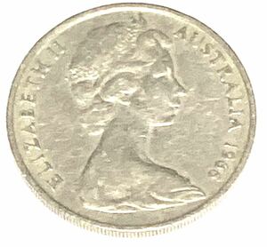 エリザベス女王２世女王陛下デザイン 20セントコイン カモノハシデザイン 希少品 オーストラリア製1966年