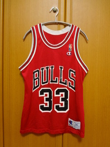 Championチャンピオン Chicago Bullsシカゴ・ブルズ ユニフォーム #33 PIPPENスコッティ・ピッペン サイズ36 USA製 バスケットボール NBA