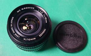 レンズ　MINOLTA MC W.ROKKOR 1:2.8 f=28mm　1024452　動作未確認　ジャンク品