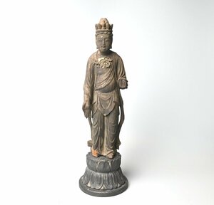 【 仏教美術　木彫　十一面観音菩薩　時代　】