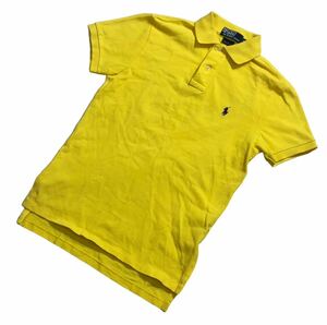 ■ Polo Ralph Lauren ポロ ラルフローレン ■ ロゴ ポニー 刺繍 半袖 ポロシャツ イエロー XS