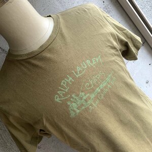 U.S Used Clothing RALPH LAUREN CHAPS T-Shirt アメリカ古着 ラルフローレン チャップス Tシャツ グラフィック イラスト オリーブ M