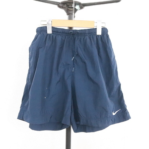 D476 90sビンテージ NIKE ナイキナイロンショーツ■1990年代製 表記Mサイズ ネイビー アメカジ 古着 古着卸 オールド 激安 希少 検 80s 70s