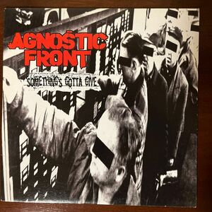 【LP】Agnostic Front/ something´s gotta give 98年 US オリジナル EPITAPH BLUE VINYL検）NYHC Hardcore skinheads Oi Punk
