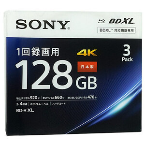 【ゆうパケット対応】SONY ブルーレイディスク 3BNR4VAPS4 BD-R XL 4倍速 3枚組 [管理:1000013895]