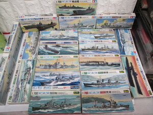 P63/未組立 20個セット TAMIYA ハセガワ FUJIMI 1/700　日本 戦艦 ウォーターライン 他 大量セット まとめ売り