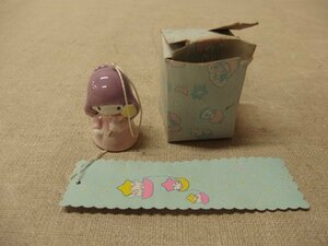 0440479w【SANRIO Little twin stars 陶器製 風鈴】サンリオ/リトルツインスターズ/キキララ/1976/WIND BELL/箱入/中古品