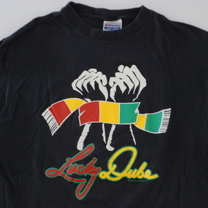 80s USA製 LUCKY DUBE North American Tour 1989 Tシャツ XL ブラック ラッキーデューベ ツアー レゲエ アフリカ ラスタ 90s ヴィンテージ