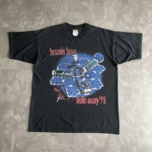 90s ビンテージ Beastie Boys ビースティボーイズ 1998 Hello Nasty Tour Tシャツ 黒 ブラック XL HIPHOP RAP TEE