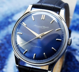 IWC インターナショナル Steel Cal 853 Royal Blue Dial メンズ 自動巻き (美品、OH済み ) / 35mm