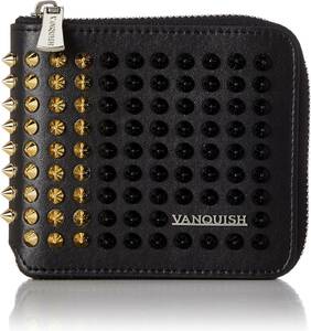 新品 VANQUISH ウォレット 財布 小銭入れ ファスナー 鋲 トゲ カード入れ サイフ ヴァンキッシュ VQM-40020