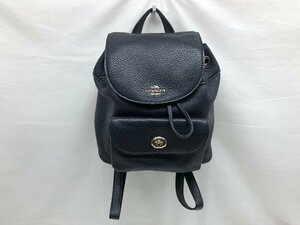 COACH コーチ ミニ リュック レザー F37621 バックパック かばん レディース ネイビー