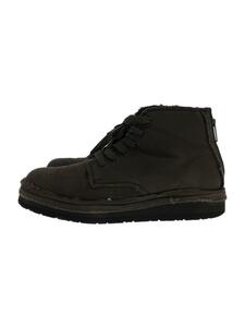 yohji yamamoto POUR HOMME◆BIS WHIP CODE LACE UP FASTENER BOOTS/-/ブラウ/HE-E09-966-1-02