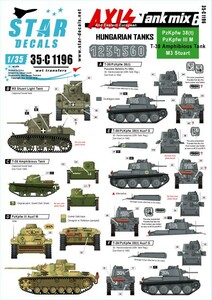 スターデカール 35-C1196 1/35 Axis & East European Tank mix # 6. Hungarian tanks in WW2. Mixed tanks.