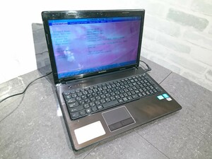 【ジャンク品】管1R36 Lenovo G570 4334 CPU core i5-2410M Bios起動OK HDD無し、HDDマウント有り、メモリー2GB、バッテリー有り