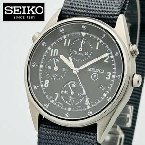 【極希少 実物】SEIKO セイコー イギリス空軍 GEN2 7T27-7A20 クロノグラフ/パイロット/軍用/ミリタリー/ヴィンテージ/メンズ 腕時計/95/黒