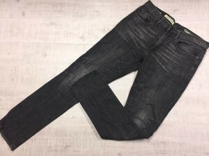 ギャップ GAP オールド アメカジ USEDウォッシュ 古着 テーパード ブラックデニム パンツ ジーンズ ボトムス メンズ ジップフライ 32 黒