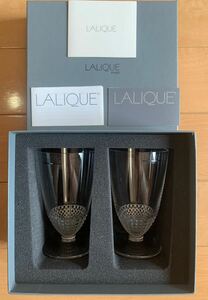 希少 未使用 美品 ラリック ニッポン パール Lalique Nippon グラス ペア 2客 コレクション インテリア 送料無料