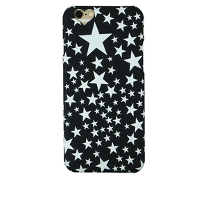 即決・送料込)【デザインプリントケース】ARU iPhone6s/6 DESIGN PRINTS Hard Rear Cover White Stars Black