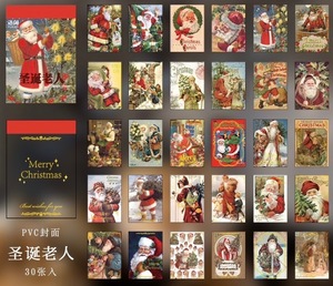 ◆海外ミニシールブック　冊子型No5-1　クリスマス　Christmas　ページ柄違い　手帳・日記に　ジャンクジャーナル・素材・コラージュに