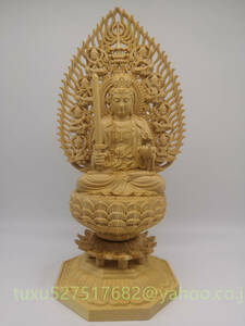 木彫仏像 文殊菩薩 文殊 極上品　仏教工芸　精密細工　木彫仏像　仏師手仕上げ品