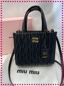 ★極美品★MIUMIU トートバッグ ハンドバッグ　ブラック #6244164