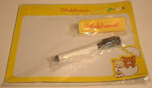 RILAKKUMAのホワイトボード/白＆黄色,ペン＆拭取具/。