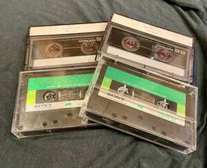 【送料無料】SONY ソニー CrO2クロム TAPE Ⅱ ハイポジション 54分x2 90分x2 カセットテープ 4本セット SONY CrO2 cassette tape 54x2 90x2