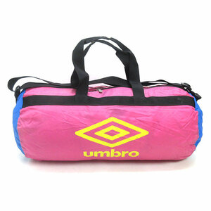 D■アンブロ/UMBLO ナイロン ボストンショルダーバッグ スポーツBAG■ピンク/60【中古】■