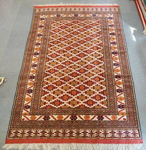 トルクメン手織り絨毯 size:298×180 リビングラグ