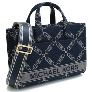 【新品 未使用】マイケルコース MICHAEL KORS GIGI トートバッグ ブランド ロゴ 30F3G3GC7J 407 NAVY MULTI ブルー系