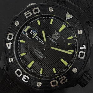 タグホイヤー アクアレーサー キャリバー5 デイト 自動巻 オートマチック 腕時計 WAJ2180 純正ベルト メンズ