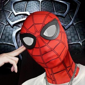 【送料無料】スパイダーマン 3Dマスク レッド 赤 コスプレ フェイスマスク スーパーヒーロー ハロウィン アメコミ ヒーロー ユニバ USJ b