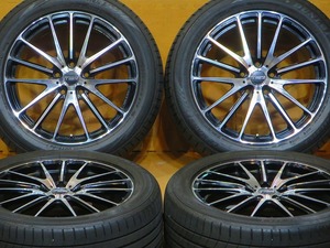 鍛造 美品 バリ溝【TWSエクスリート115F 20年製ダンロップルマンV 235/50R18】FORGED18インチ7.5J+45 PCD114.3-5H C-HR CX-30 アルファード