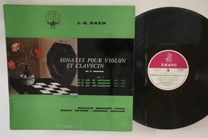 仏LP Reinhold Barchet, Robert Veyron-lacroix Bach - Sonates Pour Violon Et Clavecin (Volume 1) STE50079 ERATO /00260