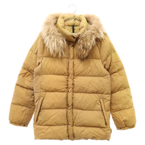 MONCLER モンクレール FOURRURE DETACHABLE ダウンコート ジップアップジャケット ベージュ Z7HJ934 49353/97/68959 レディース