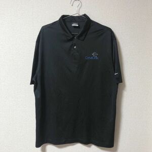 NIKE ナイキゴルフ　半袖ポロシャツ　ドライフィット　ゴルフウェア　ブラック　XLサイズ