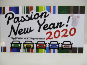 ★MINI　NEXT　NagoyaーMeito★ミニ　ネクスト　名古屋名東店　オリジナルステッカー★Passion　New　Year！２０２０★