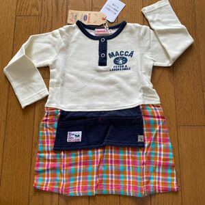 SALE 新品　マッカ　長袖Ｔシャツ　95 白　女の子 ミキハウス