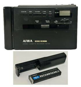 AZ-917 アイワ AIWA HS-F50 音出し確認済み 電池BOX バッテリー付 ポータブル カセットプレーヤー カセットレコーダー レトロ 昭和 家電 