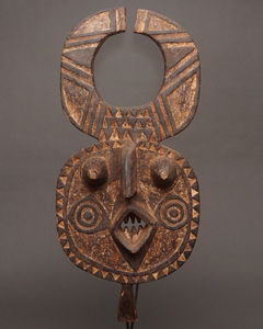 アフリカ　ブルキナファソ　ボボ族　マスク　仮面　No.403　木彫り　アフリカンアート　彫刻　プリミティブアート　エスニック　民族