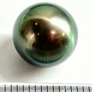 ピーコックグリーン!!［南洋黒蝶真珠2g］A 約10ct 11.3×11.2mm ルース 裸石 宝石 black pearl peacock green 真珠 DA0/DA0
