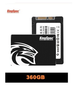 ■新品!!国内対応&90日保証■KingSpec SSD 360GB SATA3/6.0Gbps 内蔵型 2.5インチ 3D 高速 NAND 3D QLC PC ノートPC DE019