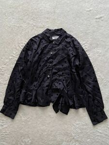 robe de chambre COMME des GARCONS ドット柄シャツジャケット ブラック 黒 コムデギャルソン ad2001