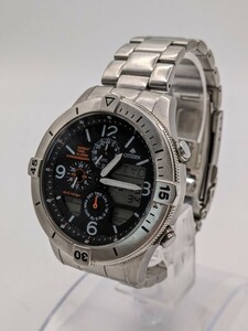 CITIZEN シチズン プロマスター C300‐T012159 クオーツ ワールドタイマー クロノグラフ　電池交換 2024/4　PROMASTER　中古　管理№ 6979