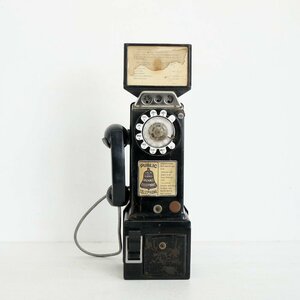 50s ヴィンテージ アメリカ パブリックフォン 公衆電話 / Public phone 電話機 ディスプレイ オフィス USA 店舗什器 雑貨 #506-49-467