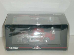 ☆1/43 EBBRO FLYING LIZARD MOTOR SPORT PORSCHE 911 GT3 RSR 2995 Le Mans No.80 銀