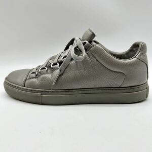 1円 【美品】 BALENCIAGA バレンシアガ 【圧倒的存在感】 メンズ アリーナ スニーカー シューズ ローカット 靴 レザー グレー 39 26.0cm位